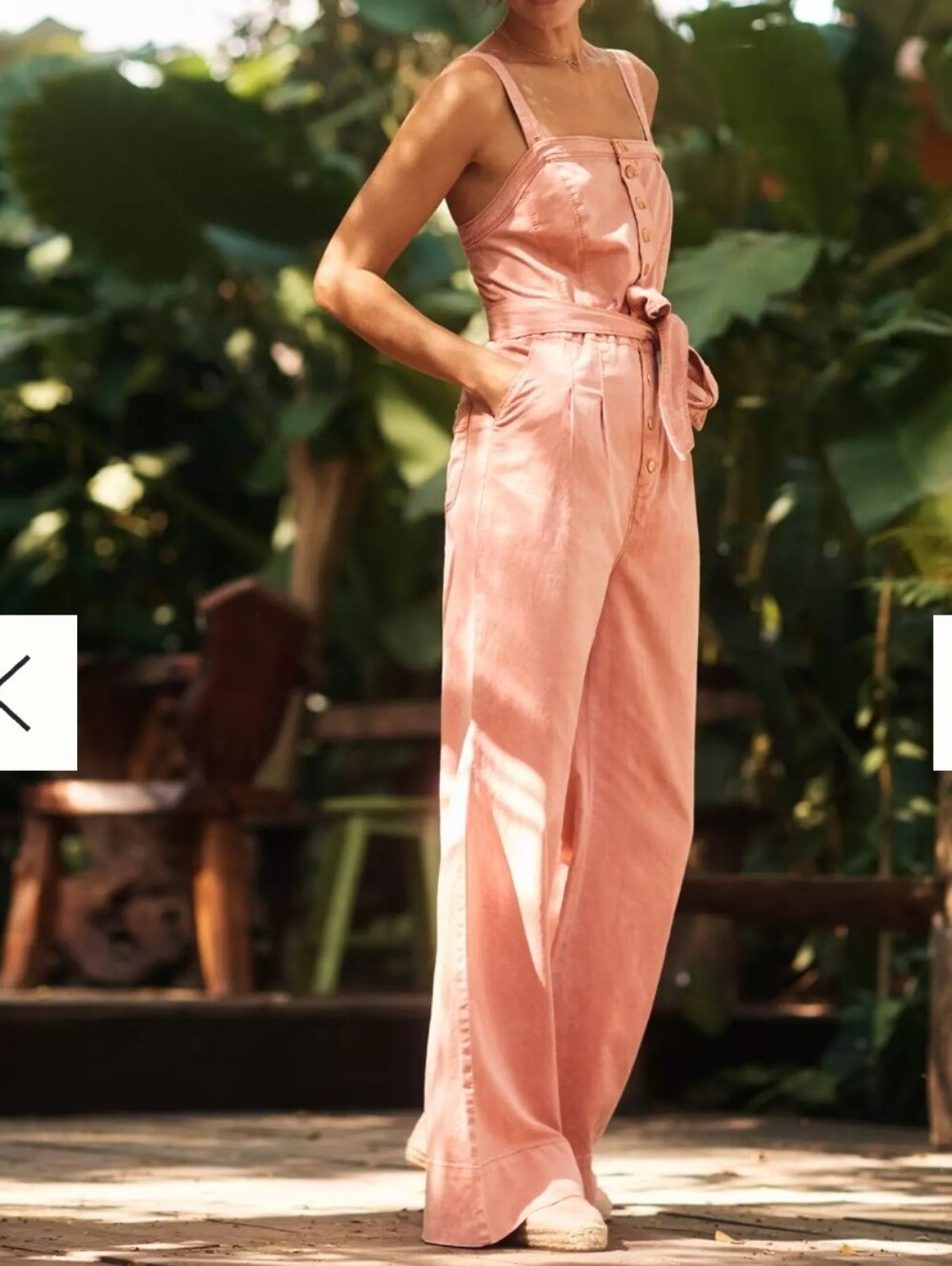 PILCRO by Anthropologie Desmond Jumpsuit Pink Wide Leg Overalls XS 0
